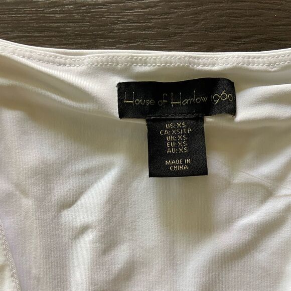 House of Harlow 1960 White V-Neck Bodysuit - Picture 2 of 4